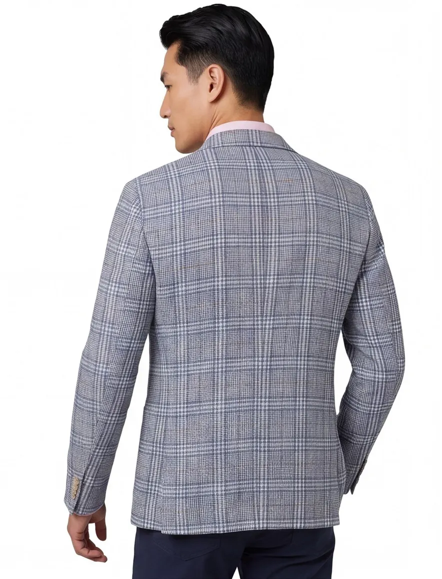 Digel colbert blauw geruit