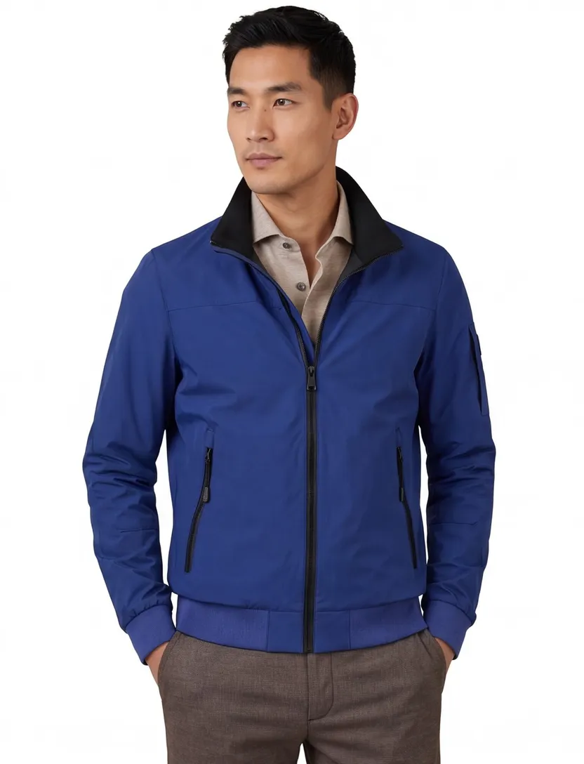 tussenjas reset normale fit blauw Kingstom ritszakken