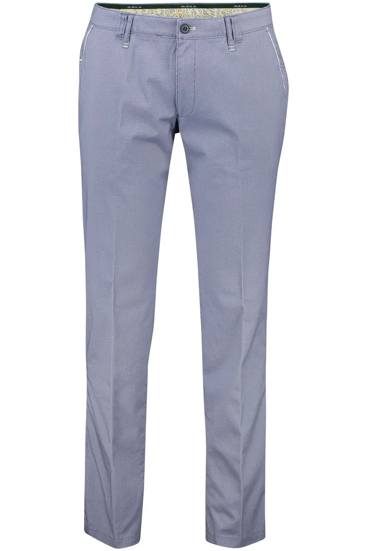 Modern fit Meran U M.E.N.S. katoenen broek blauw stretch