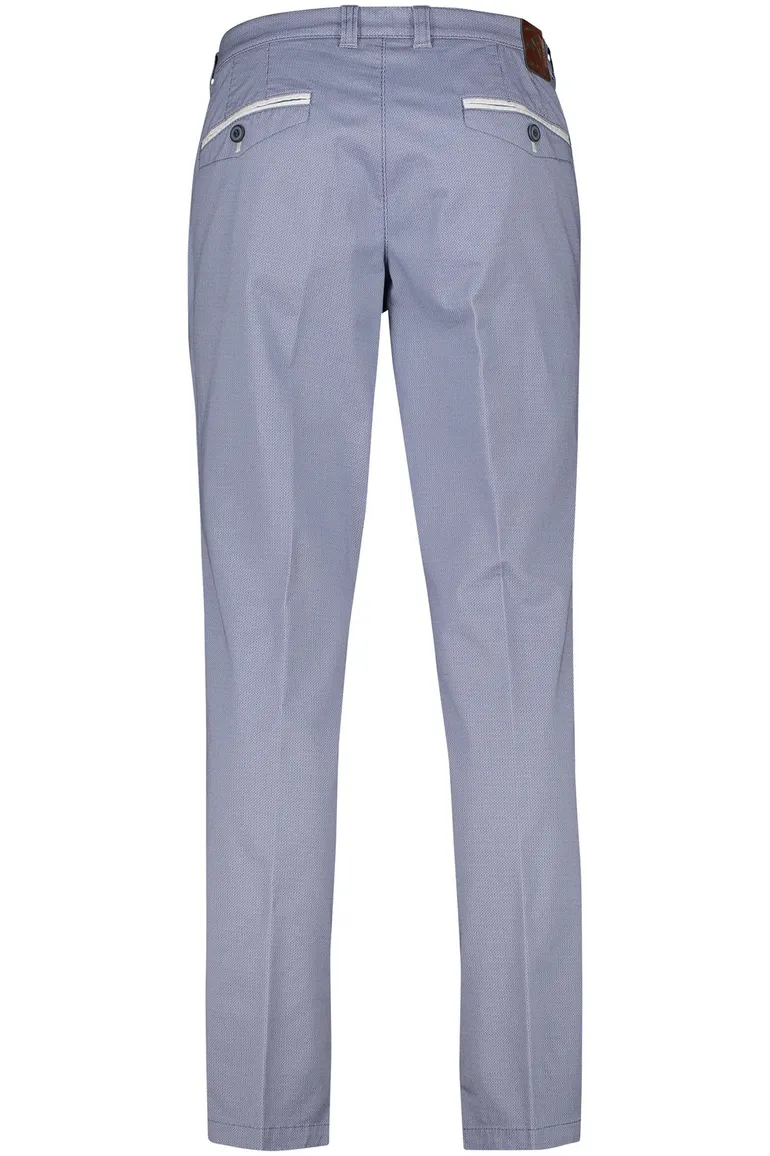 M.E.N.S. Modern fit broek blauw katoen stretch Meran U