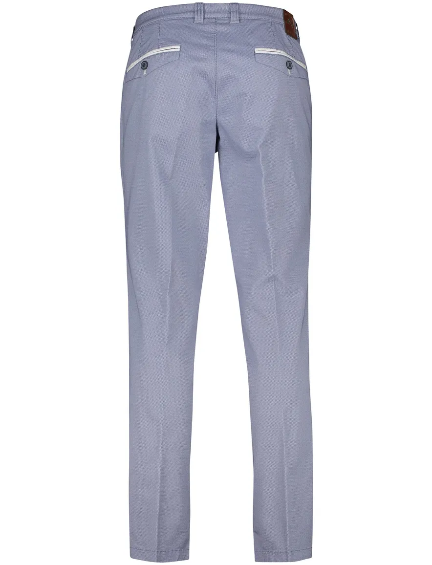 M.E.N.S. Modern fit broek blauw katoen stretch Meran U