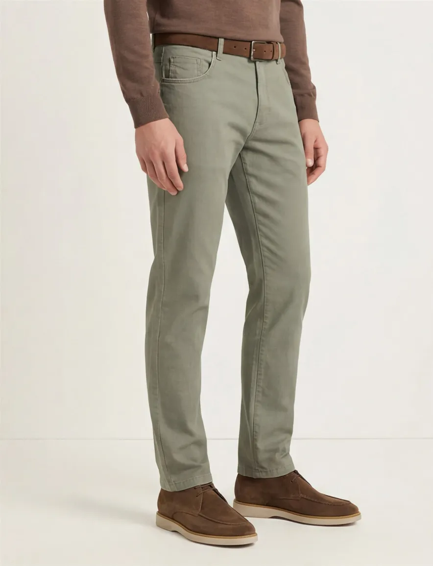 M.E.N.S. katoenen broek Meran groen