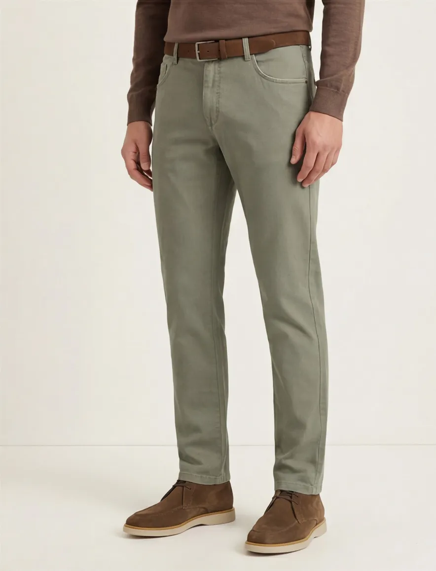 M.E.N.S. katoenen broek Meran groen