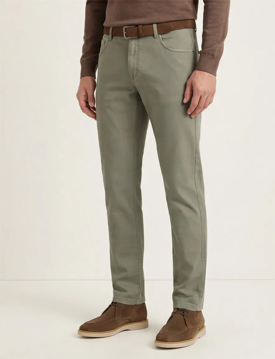 M.E.N.S. katoenen broek Meran groen