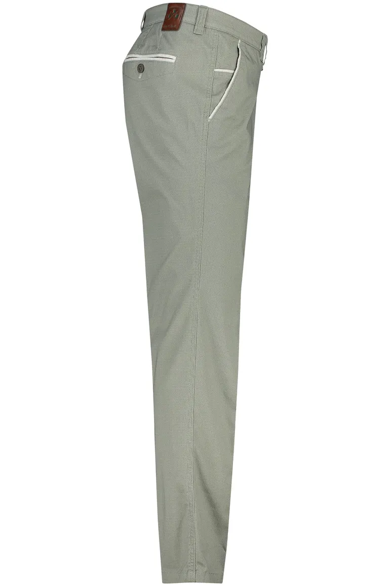 M.E.N.S. pantalon olijfgroen Meran wijde fit