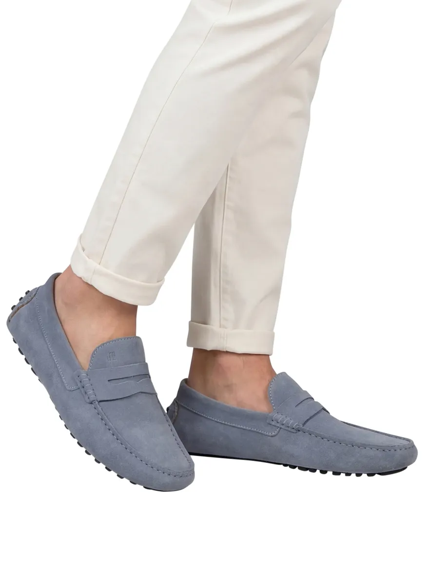 Floris van Bommel loafers blauw leer