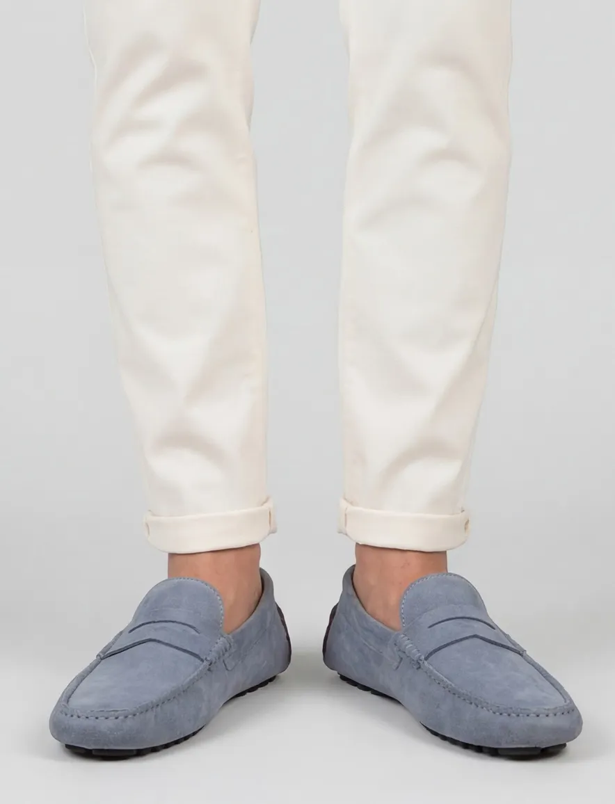 Floris van Bommel loafers blauw leer