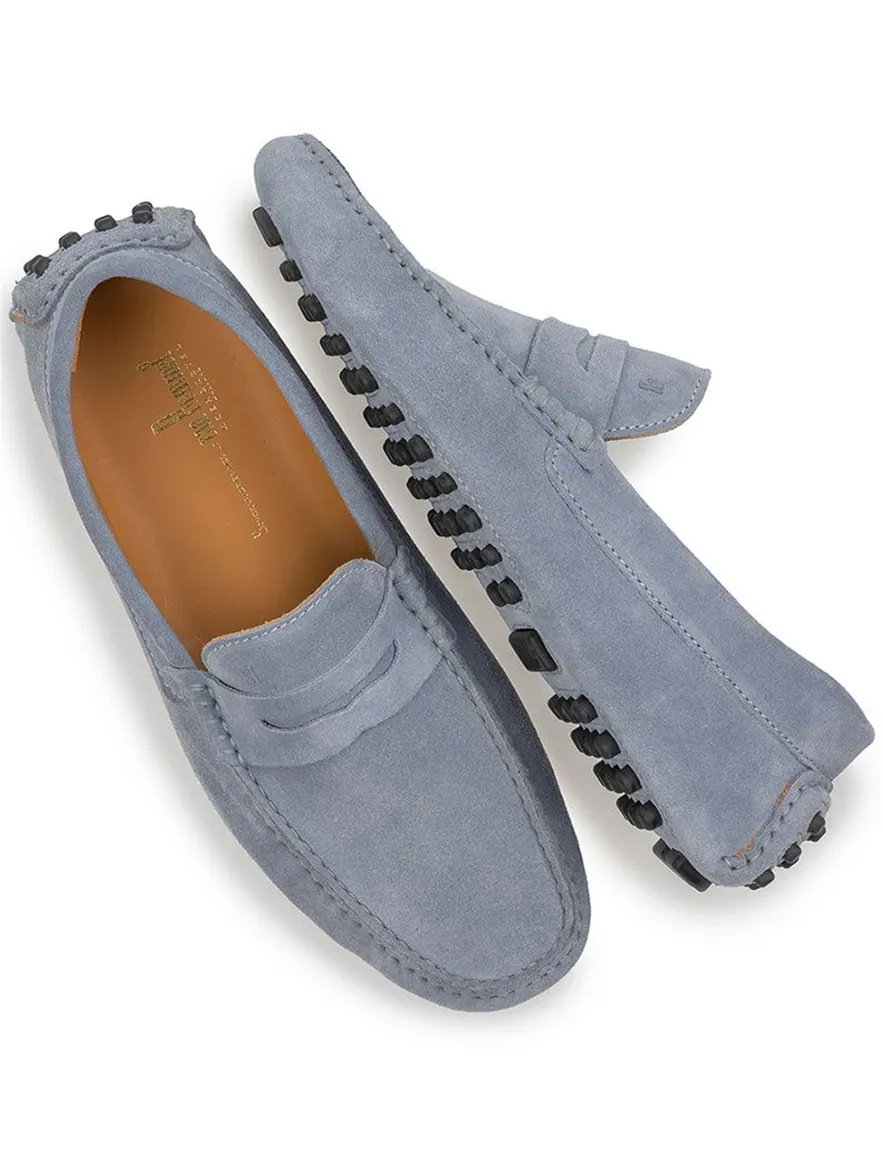 Floris van Bommel loafers blauw leer