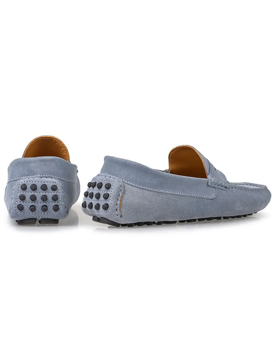 Floris van Bommel loafers blauw leer