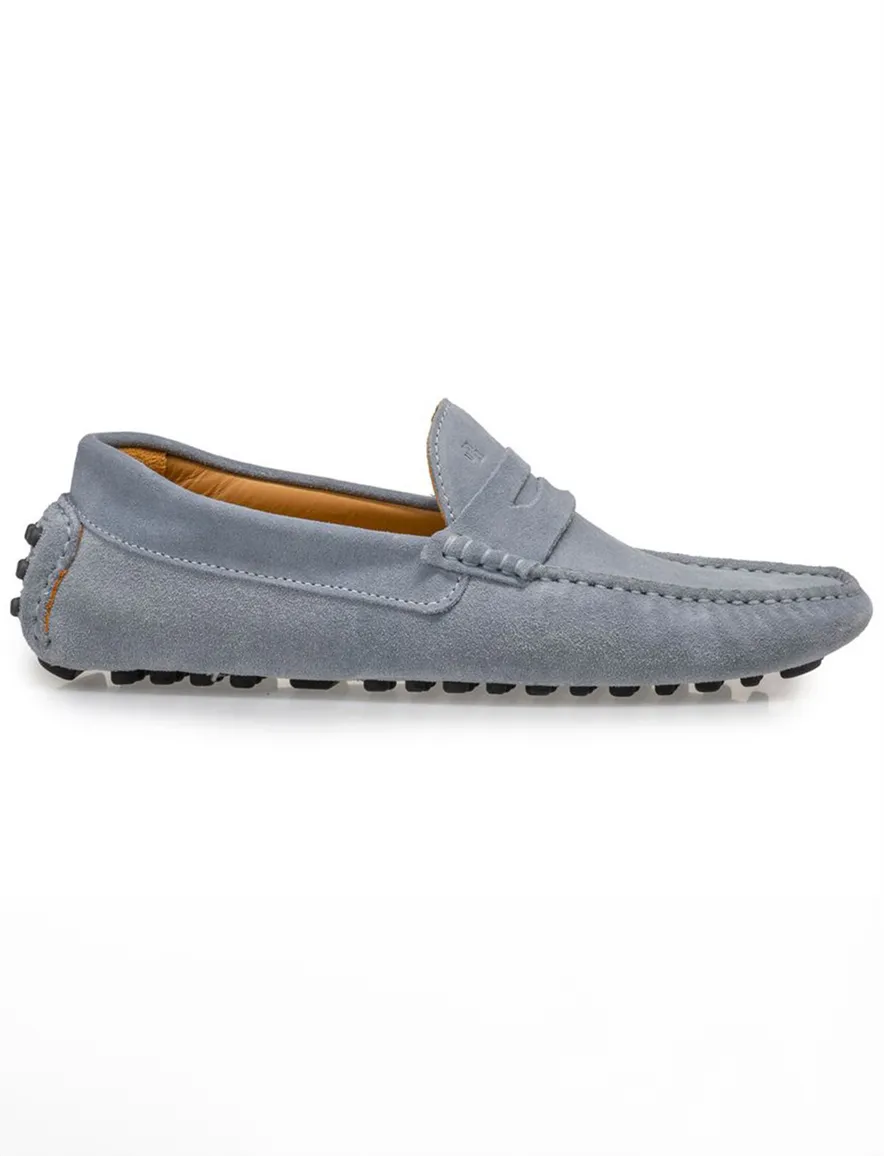 Floris van Bommel loafers blauw leer