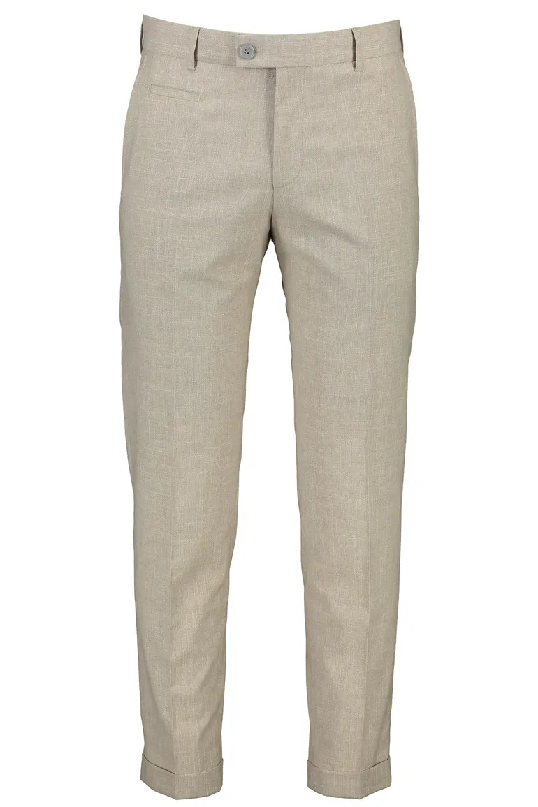 Strellson chino pantalon mix en match beige effen normale fit