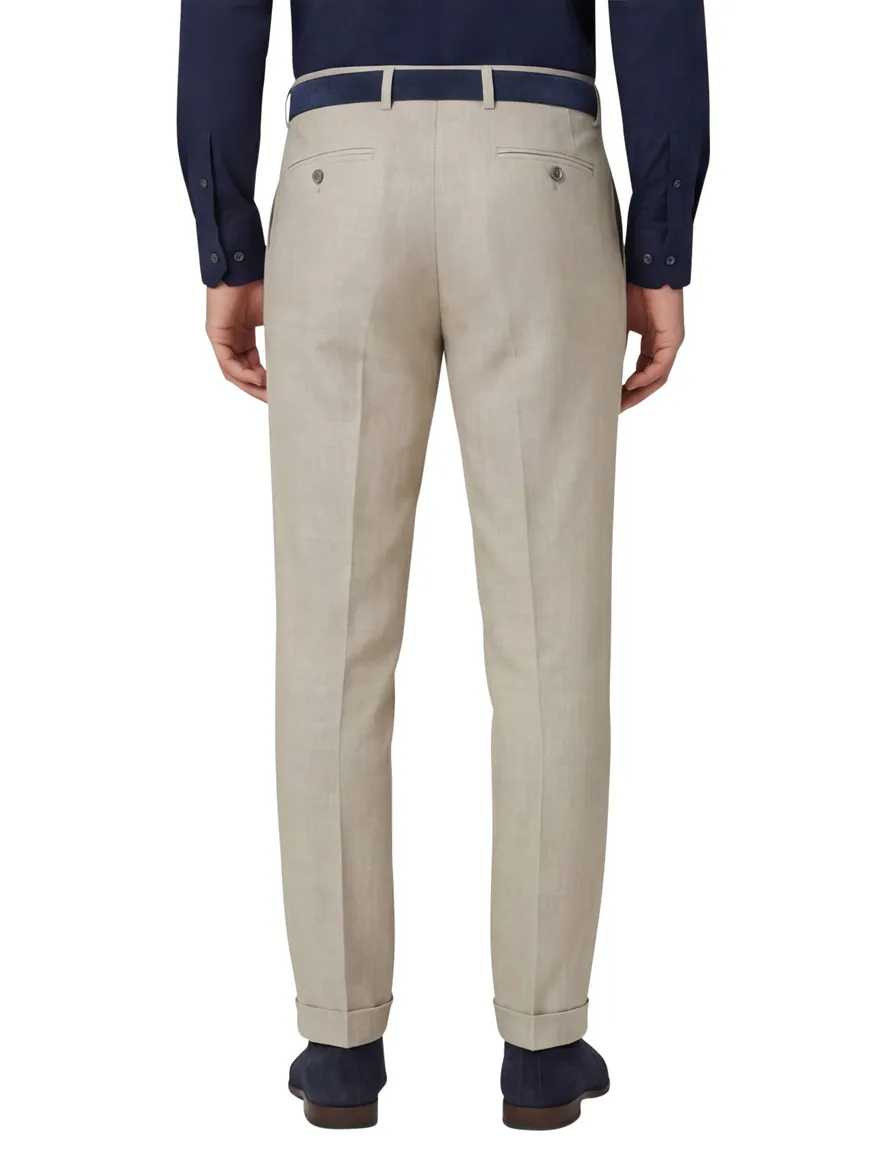 Strellson chino pantalon mix en match beige effen normale fit