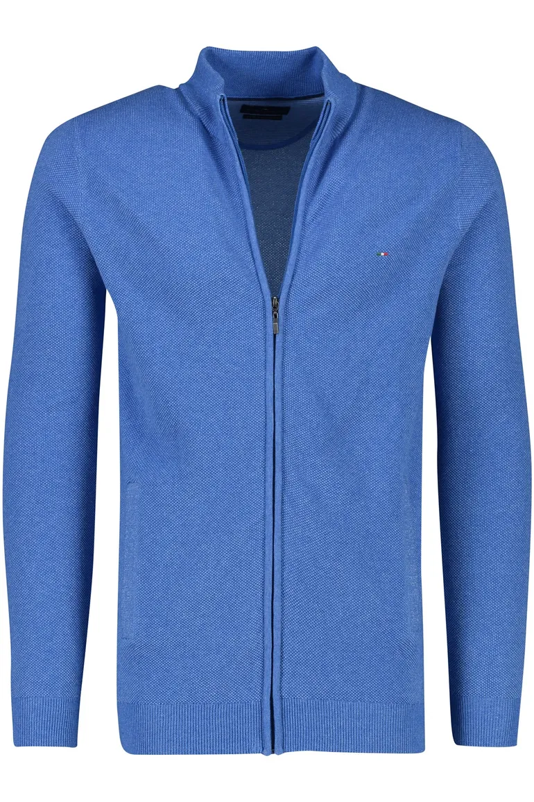 Portofino vest blauw effen extra lang