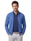 Portofino vest opstaande kraag blauw rits effen katoen extra lang