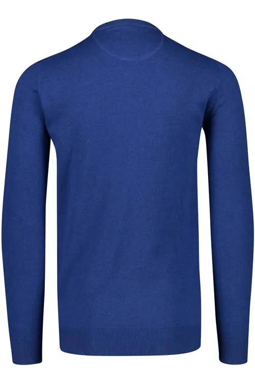 Portofino trui v-hals blauw extra lang