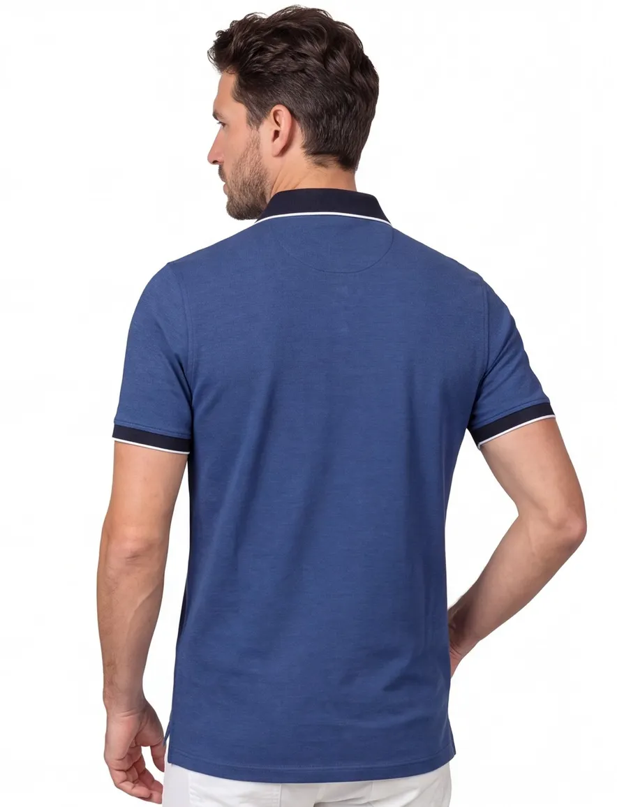 Portofino polo donkerblauw extra lang