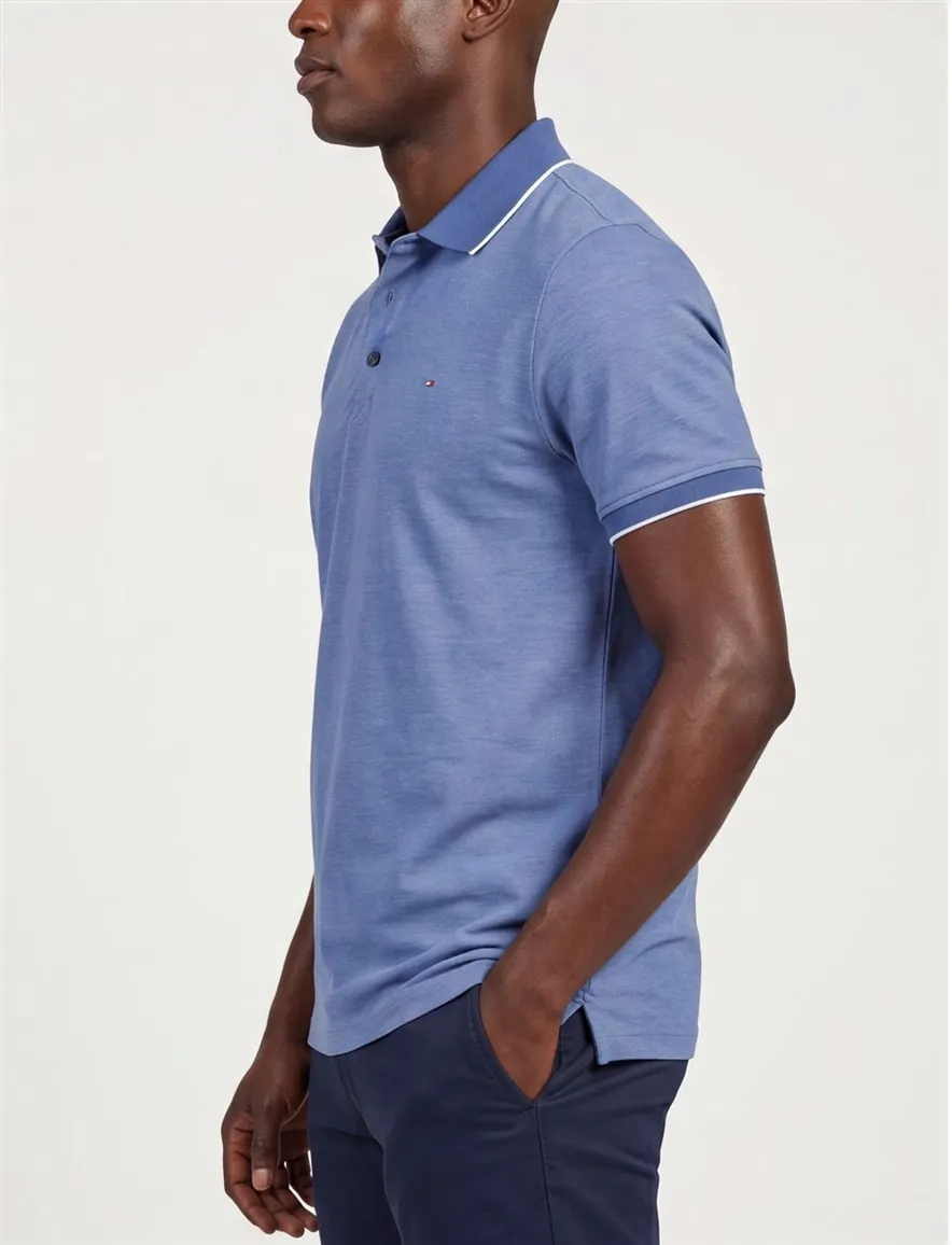 Portofino polo extra lang blauw 3-knoops