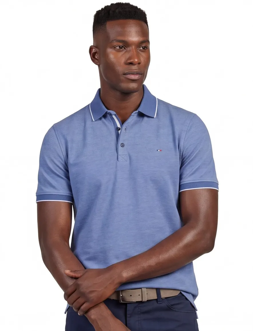 Portofino polo extra lang blauw 3-knoops