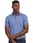 Portofino polo korte mouw normale fit blauw effen katoen extra lang