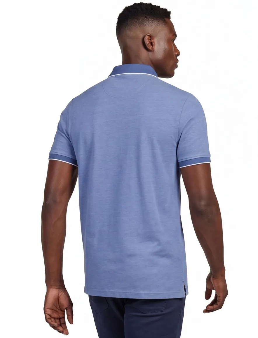 Portofino polo extra lang blauw 3-knoops