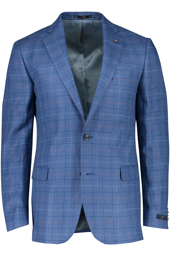 Magee wijde fit colbert blauw geruit