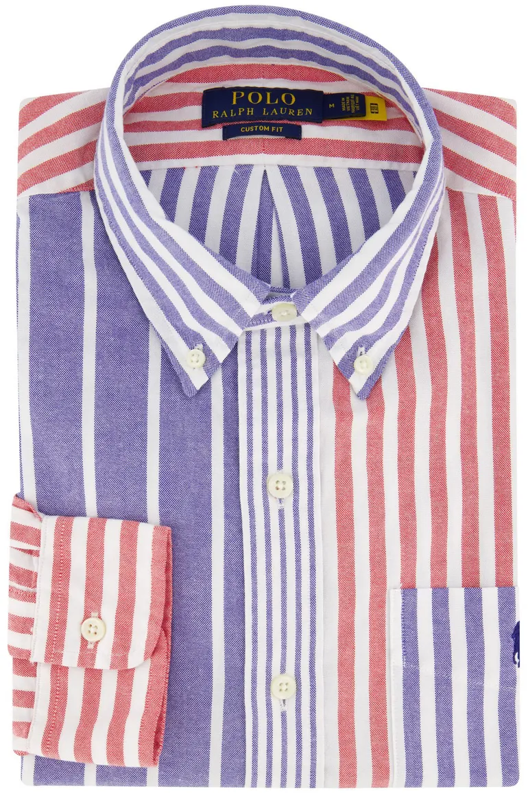 Polo Ralph Lauren overhemd gestreept roze/paars
