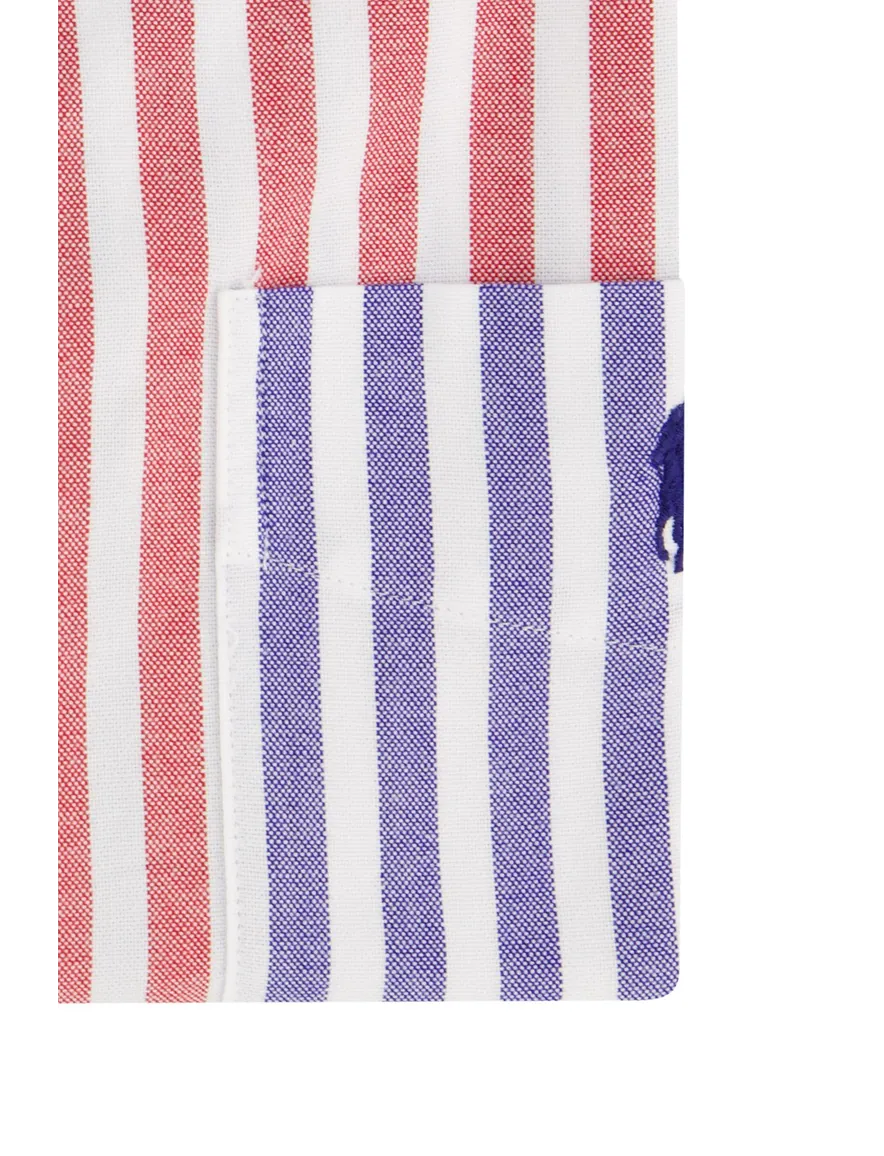 Polo Ralph Lauren overhemd gestreept roze/paars