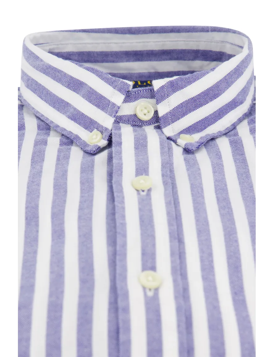 Polo Ralph Lauren Slim Fit overhemd lichtblauw gestreept