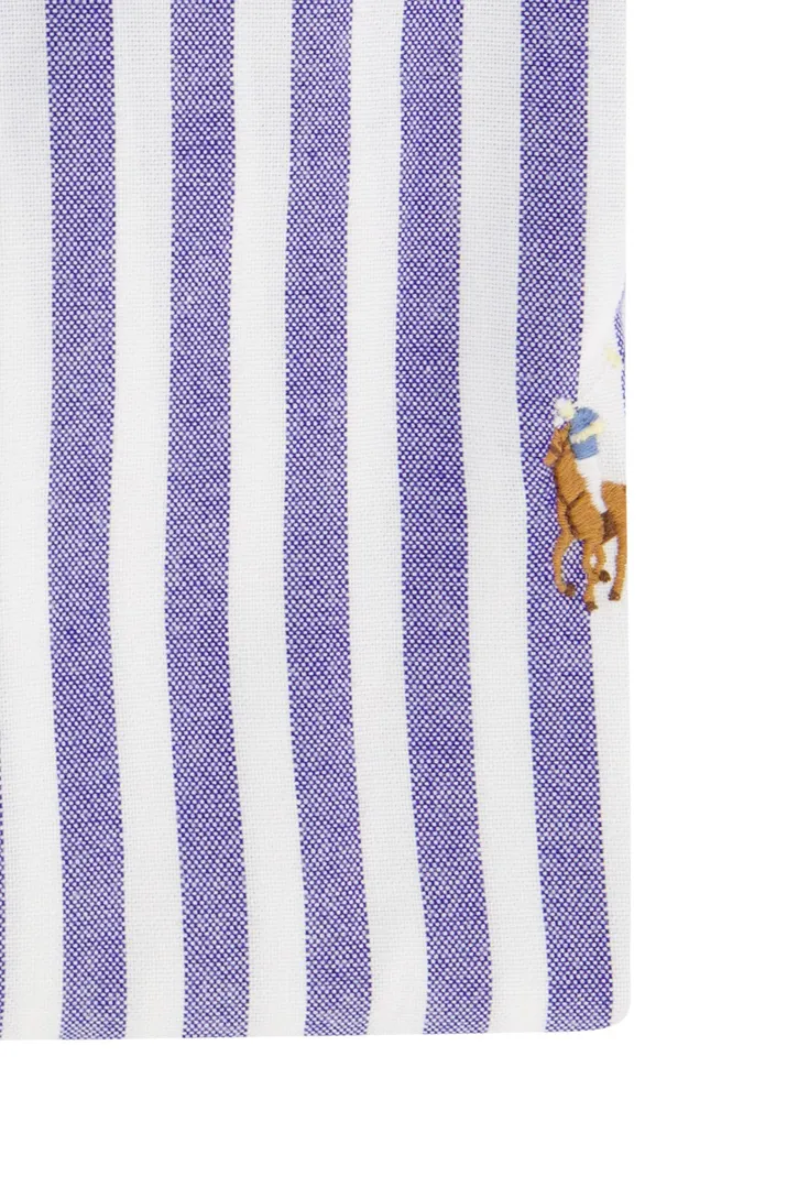 Polo Ralph Lauren Slim Fit lichtblauw gestreept overhemd