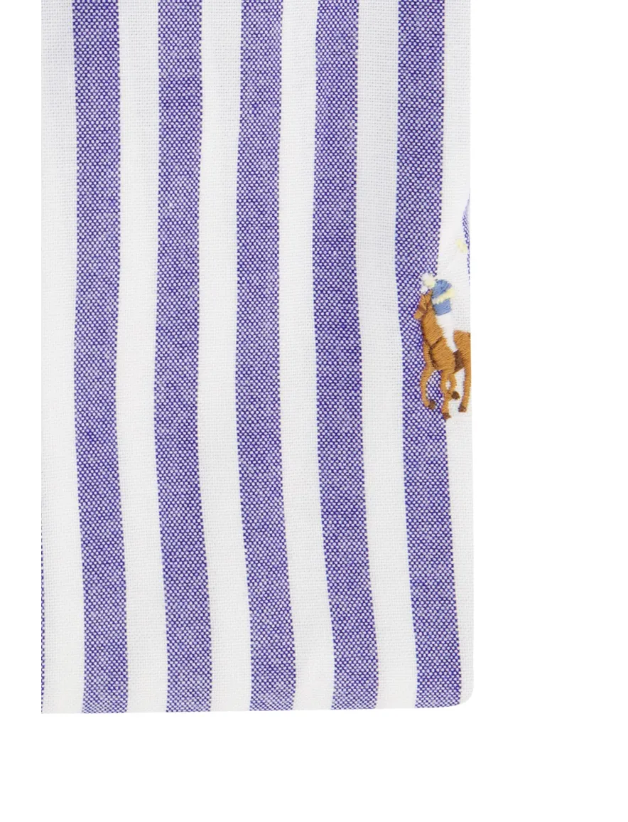 Polo Ralph Lauren Slim Fit overhemd lichtblauw gestreept