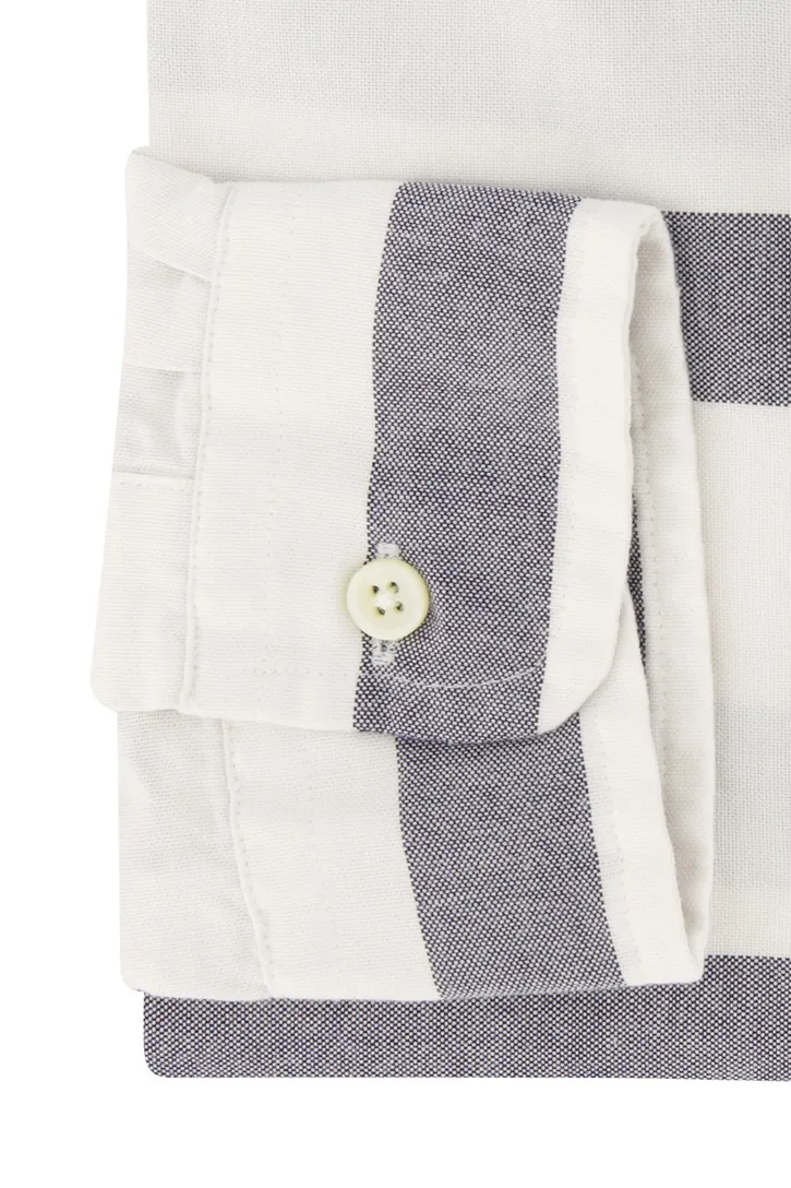 Polo Ralph Lauren casual overhemd normale fit grijs gestreept katoen