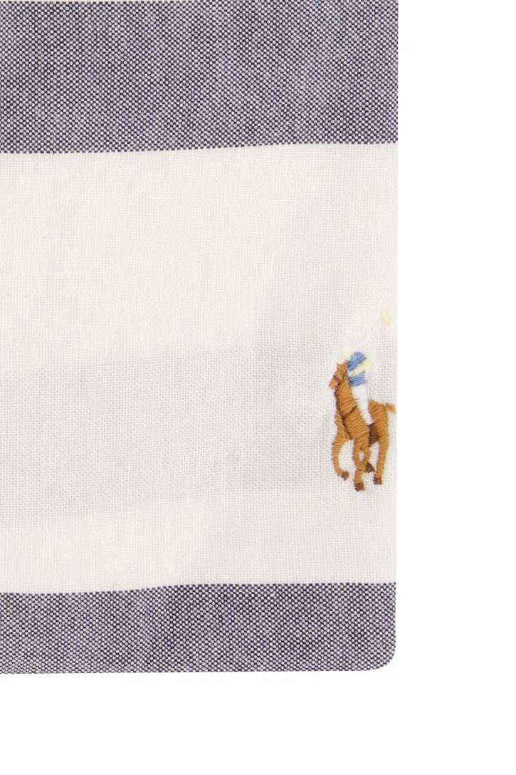 Polo Ralph Lauren casual overhemd normale fit grijs gestreept katoen