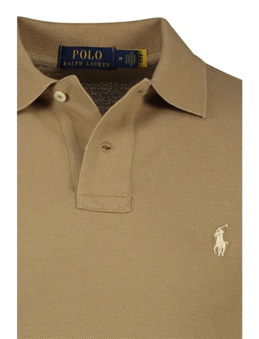 Polo Ralph Lauren polo camel big & tall katoen normale fit 2-knoops