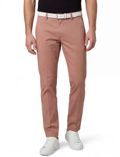M.E.N.S. M.E.N.S. chino zalm uni Meran U wijde fit