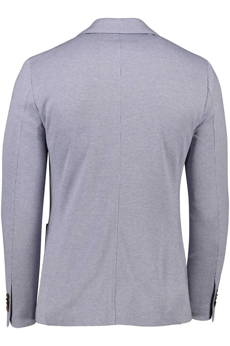 Born With Appetite colbert blauw gemêleerd slim fit met zakken