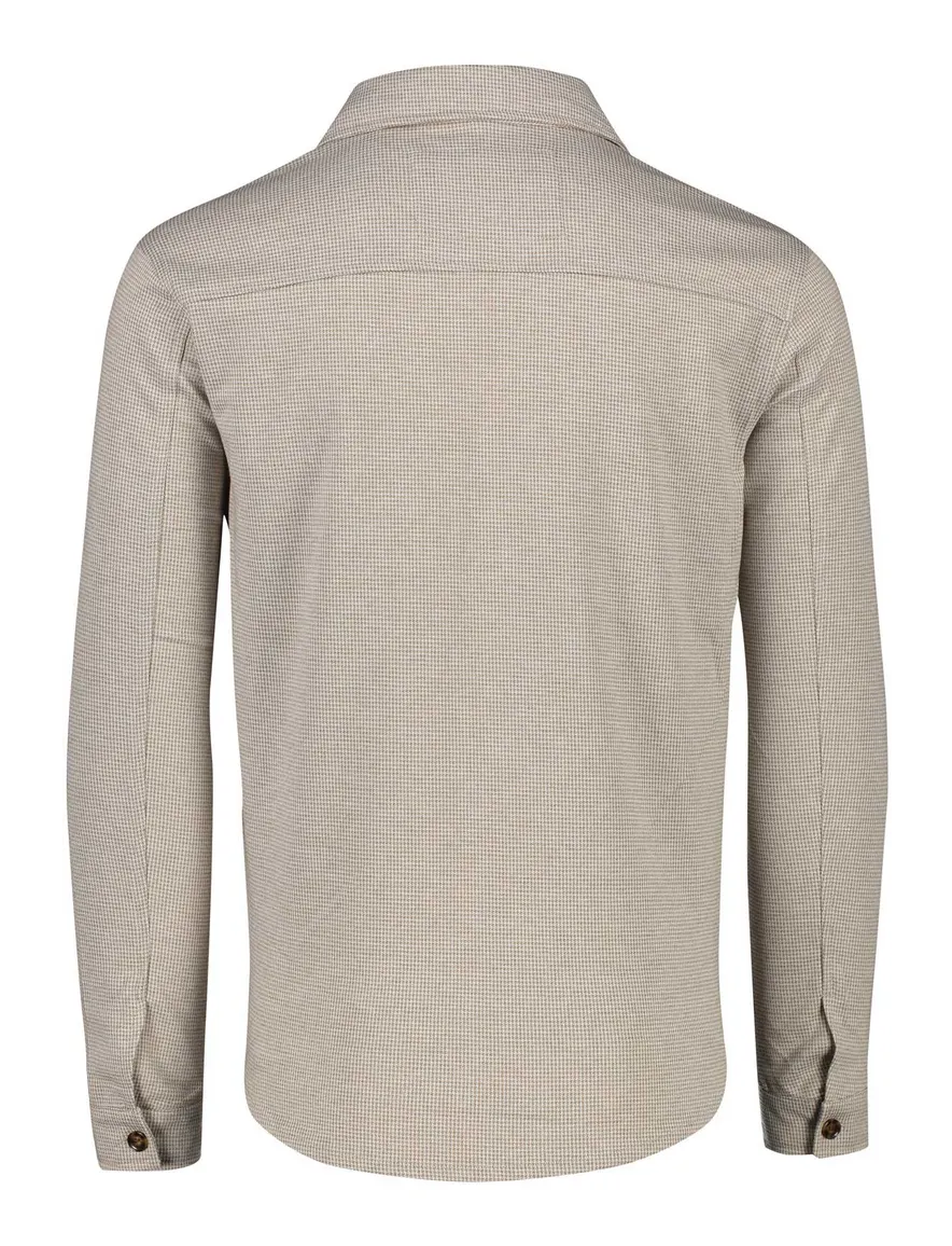 Born With Appetite casual overshirt normale fit khaki effen