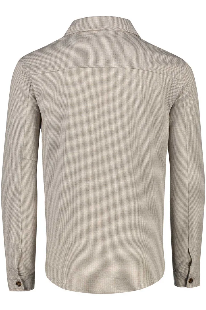 Born With Appetite overshirt khaki effen dubbele borstzak