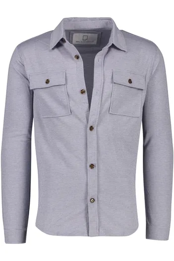 Born With Appetite Born With Appetite casual overshirt normale fit blauw geprint