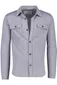 Born With Appetite casual overshirt normale fit grijs geprint