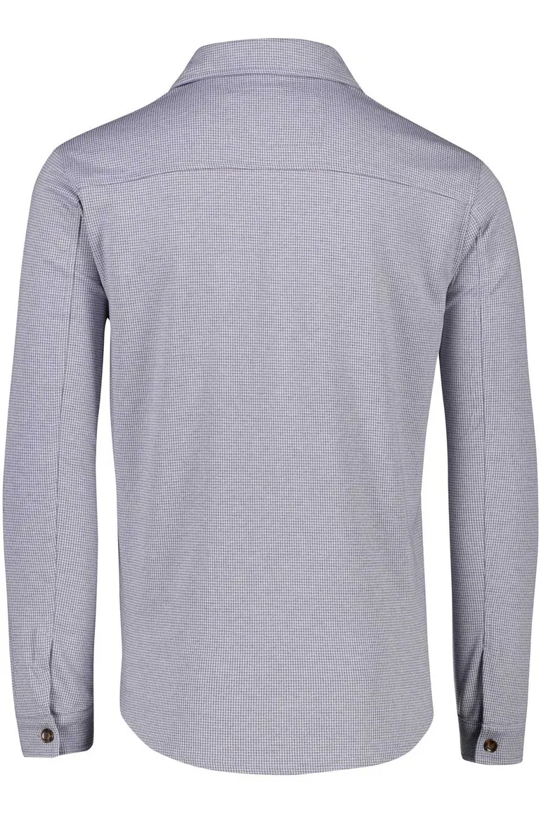 Born With Appetite casual overshirt normale fit grijs wit geprint