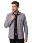 Born With Appetite casual overshirt normale fit grijs wit geprint