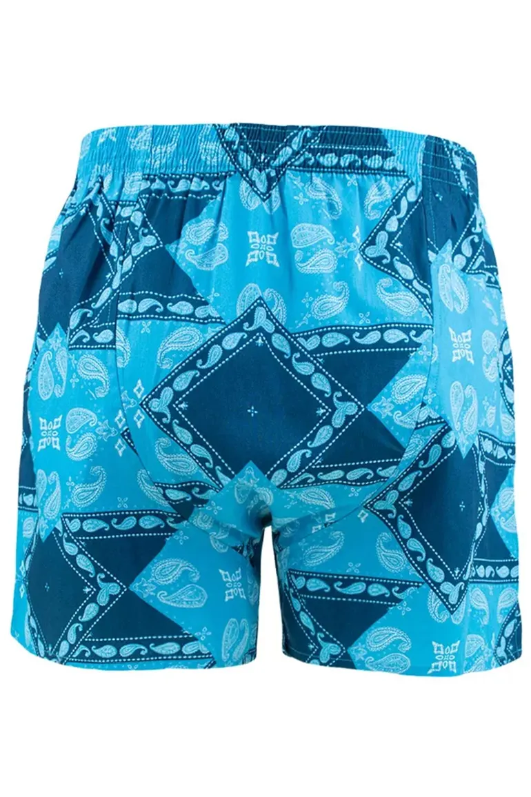 Deal boxershort blauw geprint paisley katoen