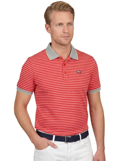 New Zealand New Zealand poloshirt Ourauwhare rood gestreept