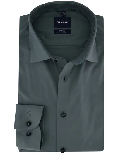 Olymp Overhemd Olymp groen jersey