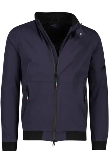Portofino Portofino tussenjas Bergamo donkerblauw effen rits normale fit