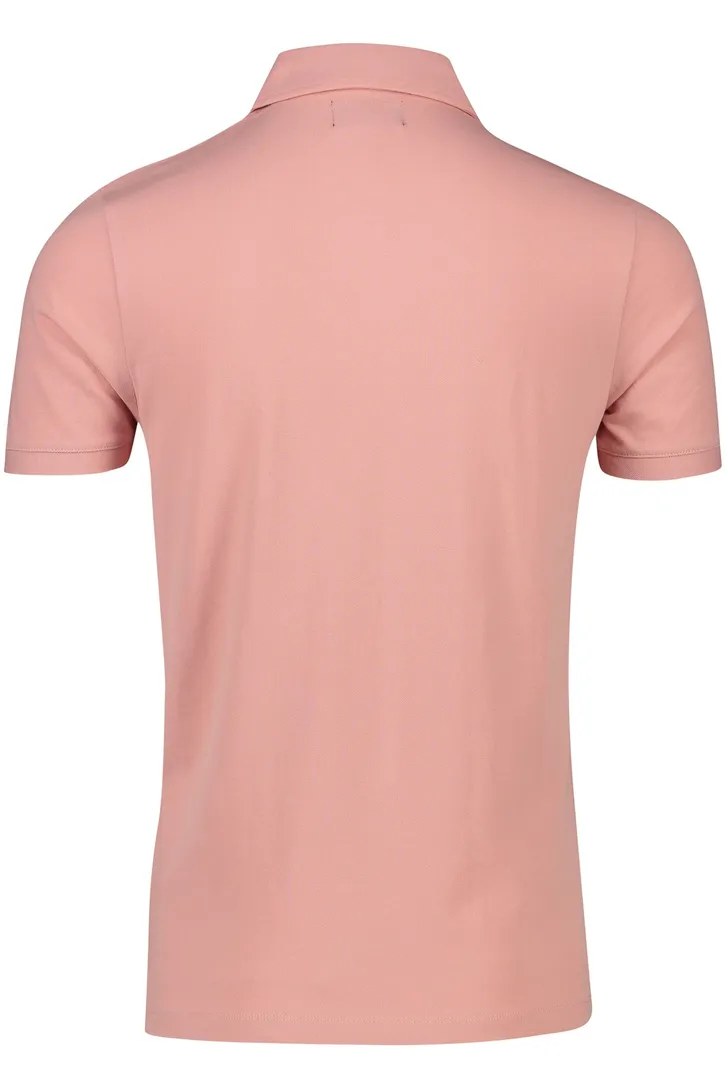 Portofino polo normale fit roze effen katoen