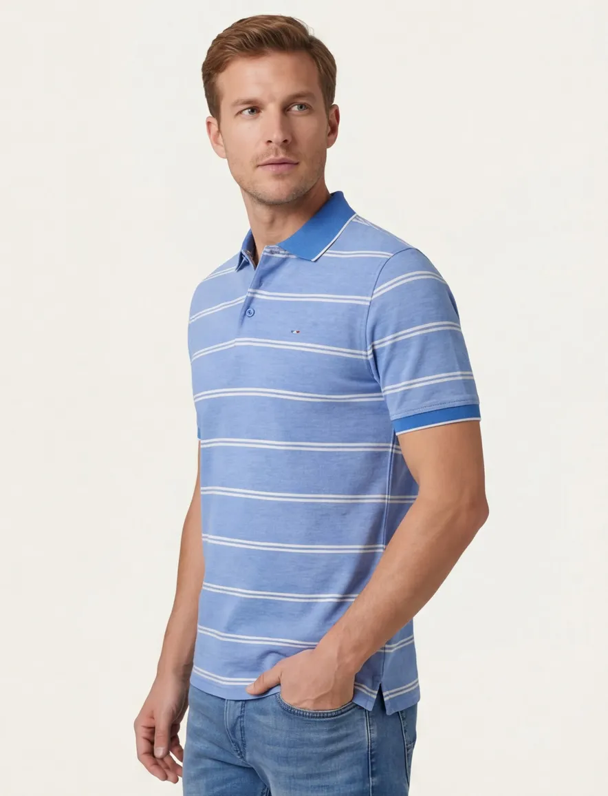 Poloshirt portofino Mugello Blauw gestreept