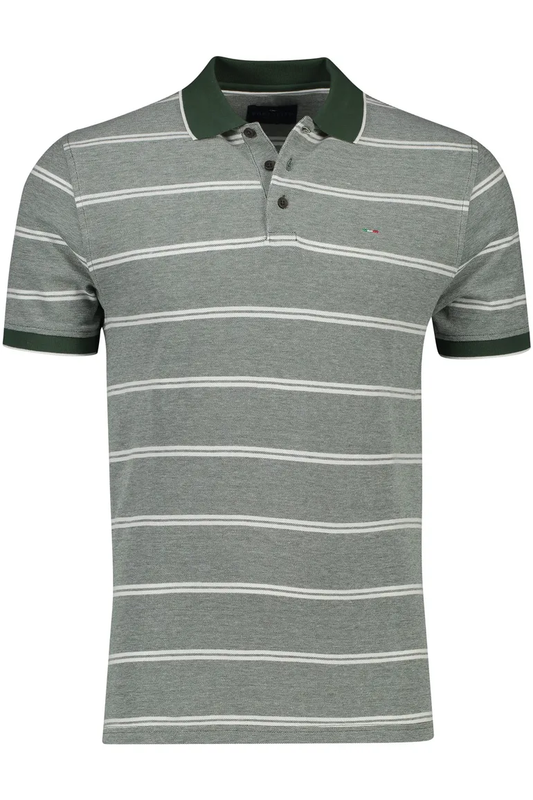 Poloshirt portofino Mugello groen gestreept