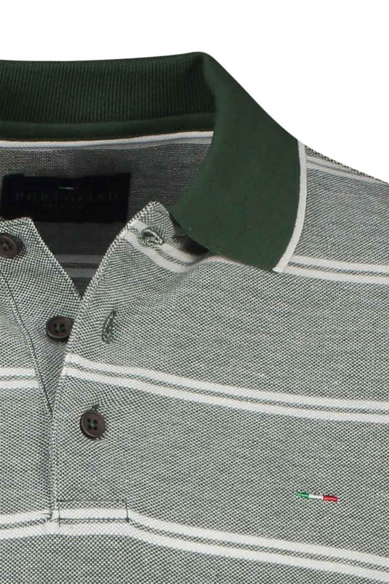 Poloshirt portofino Mugello groen gestreept