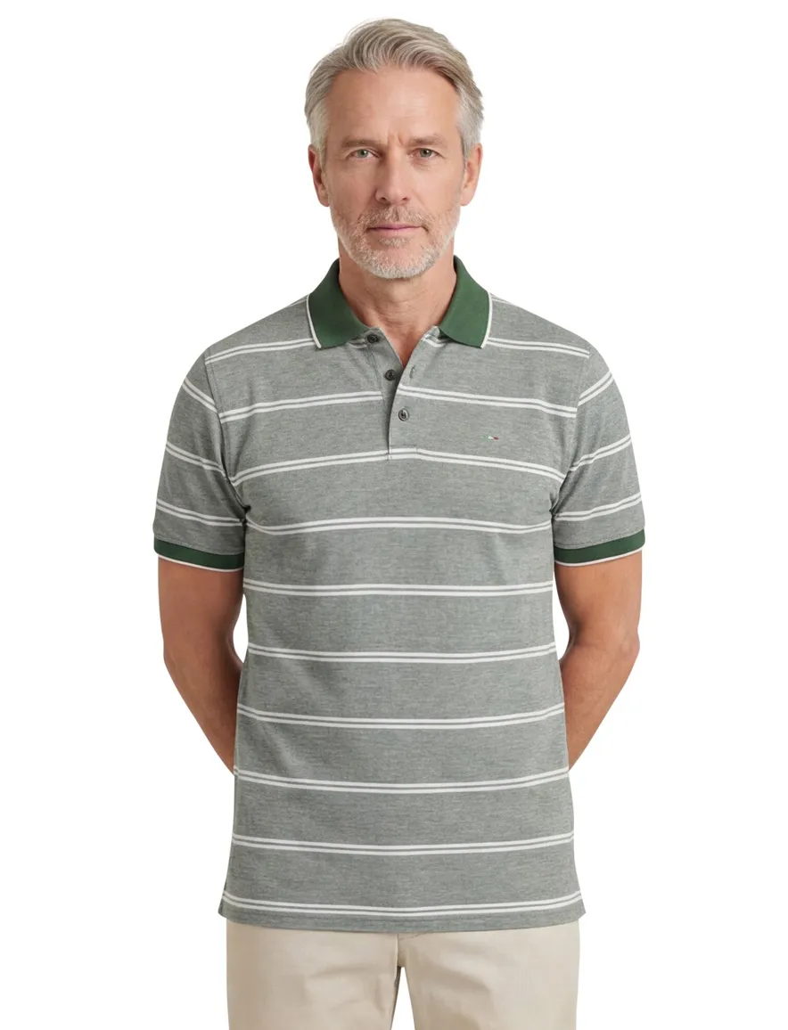 Poloshirt portofino Mugello groen gestreept